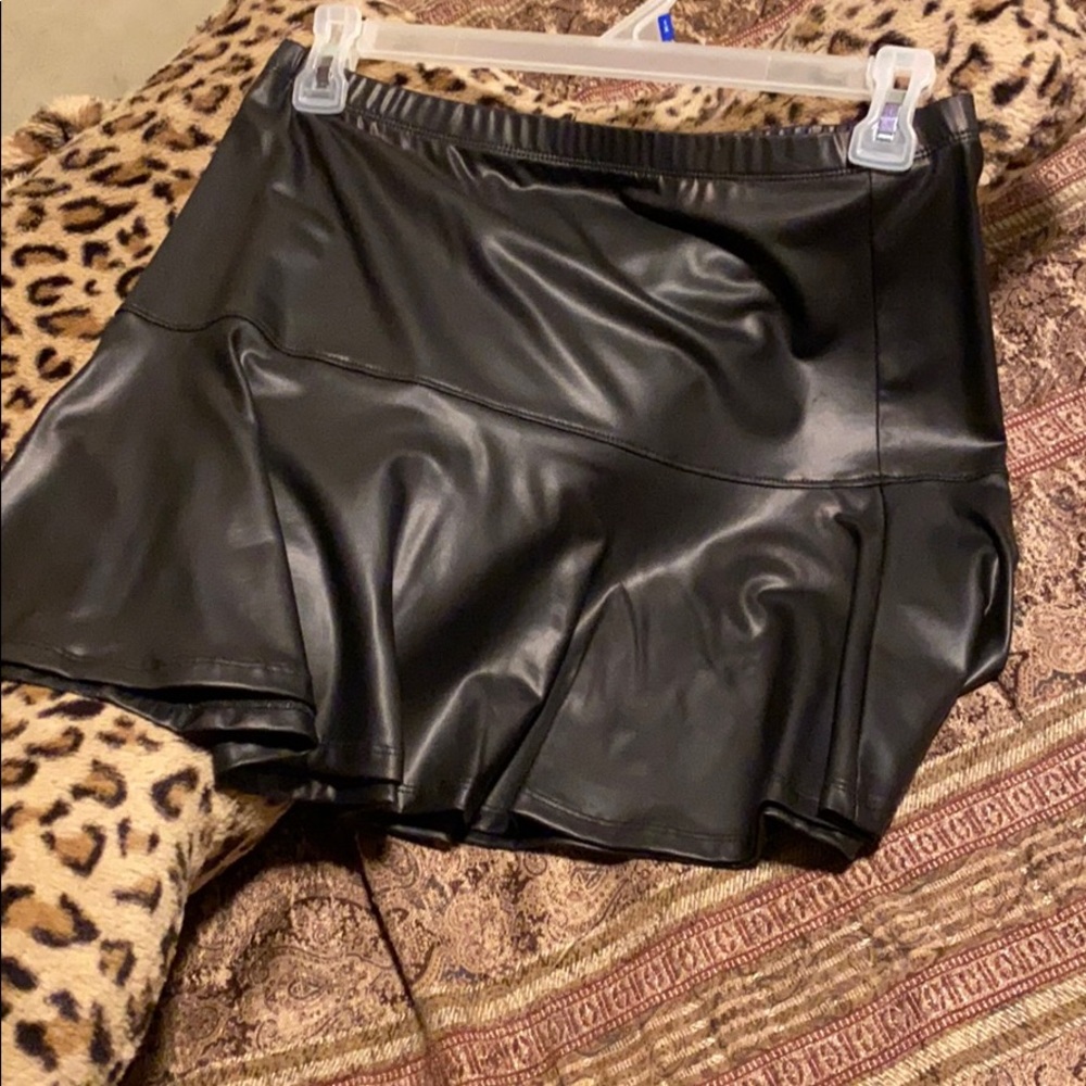 Faux leather mini